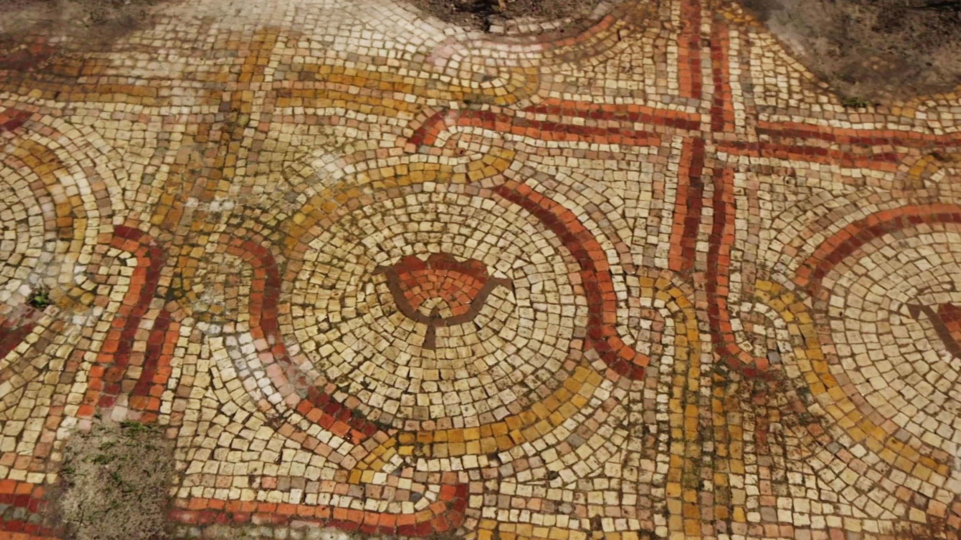 Ancient Floral Mosaic Byzantine Church Floor Uncovered Again after 40