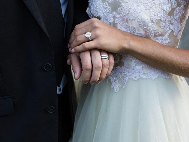 Biracial couple getting married