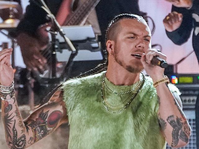 Brandon Lake performs at the BET Awards on June 26, 2022, at the Microsoft Theater in Los Angeles. (AP Photo/Chris Pizzello)