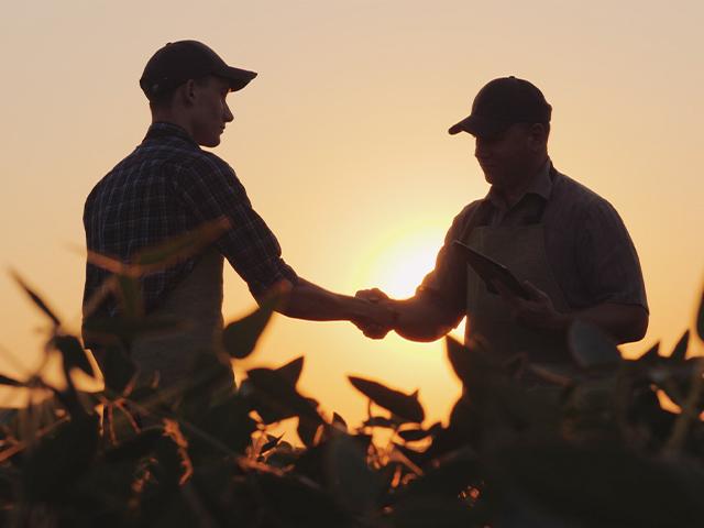 farmers shaking hands