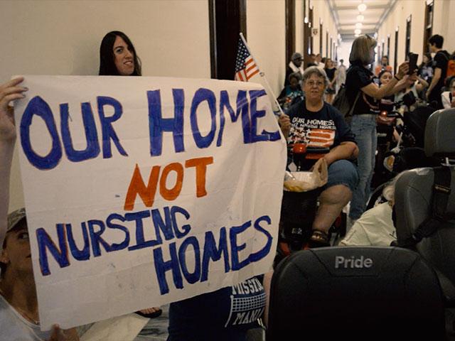Health Care Wheelchair Protest   