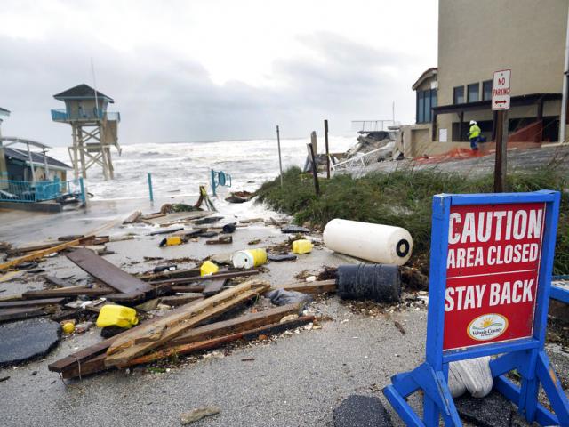 Aftermath of Hurricane Nicole, Nov. 10, 2022, in Daytona Beach Shores, FL (AP Photo/John Raoux)