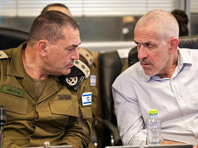 IDF Chief of Staff Lt. Gen. Eyal Zamir (left) with Shin Bet head Ronen Bar (right) at the IAF&#039;s underground command center at the military headquarters in Tel Aviv, March 18, 2025. Photo Credit: IDF. 