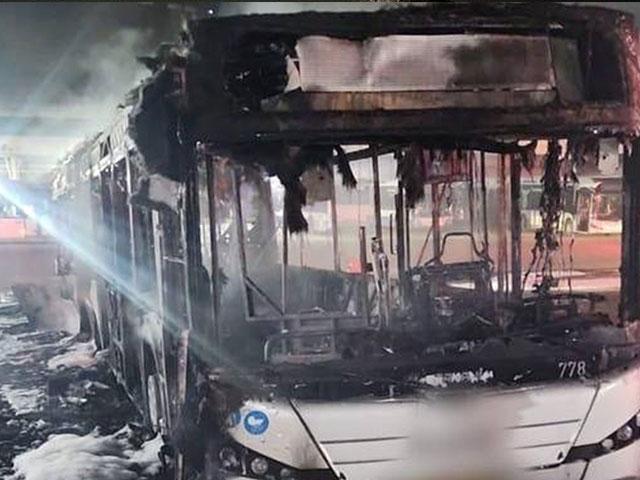 Bus bombing in central Israel terror attack, February 20, 2025.