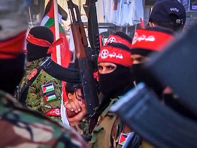 Terrorists in Gaza. Photo: AP screenshot