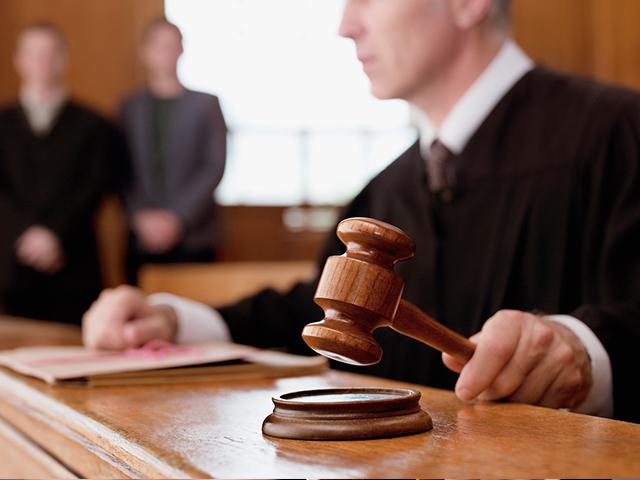 courtroom judge using gavel