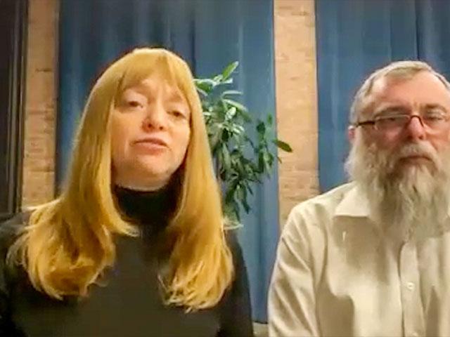 Kyiv Chief Rabbi Jonathan Markovitch and his wife Inna, Screenshot Media Central.