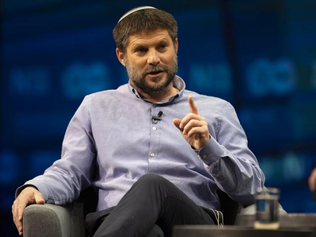 Israel&#039;s Religious Zionist Party leader Betzalel Smotrich gestures as he speaks during a conference in Jerusalem, Sunday, March 7, 2021. (AP Photo/Sebastian Scheiner, File)