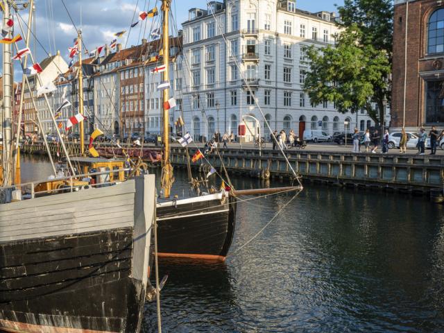 Colorful facade and old ships along the Nyhavn Canal in Copenhagen Denmark (Edwin Remsberg / VWPics via AP Images)