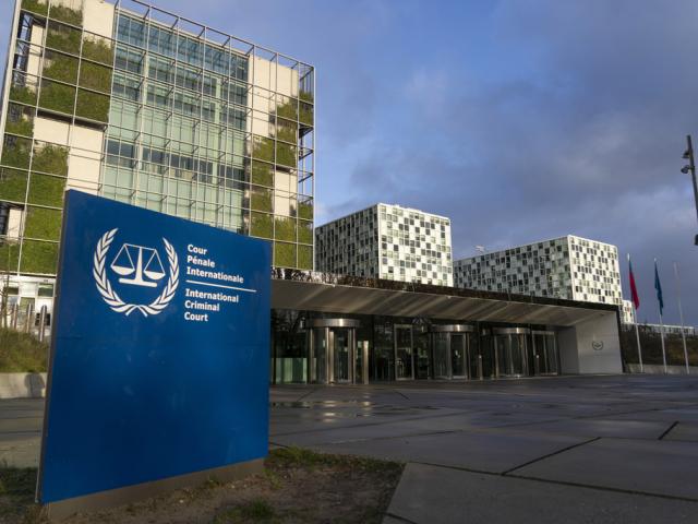 Exterior view of the International Criminal Court in The Hague, Netherlands, Tuesday, Dec. 6, 2022. (AP Photo/Peter Dejong, File)