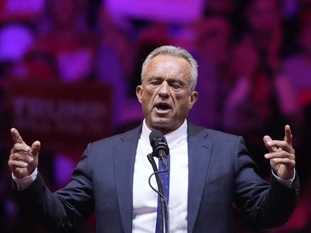  Robert F. Kennedy Jr., speaks before Republican presidential nominee former President Donald Trump at a campaign rally at Madison Square Garden, Oct. 27, 2024, in New York. (AP Photo/Evan Vucci, File)