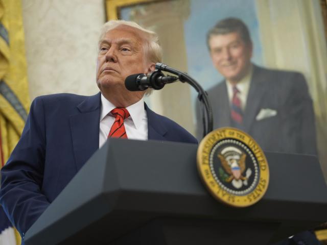 President Donald Trump speaks before Steve Witkoff is sworn as special envoy during a ceremony in the Oval Office of the White House, Tuesday, May 6, 2025, in Washington. (AP Photo/Mark Schiefelbein)