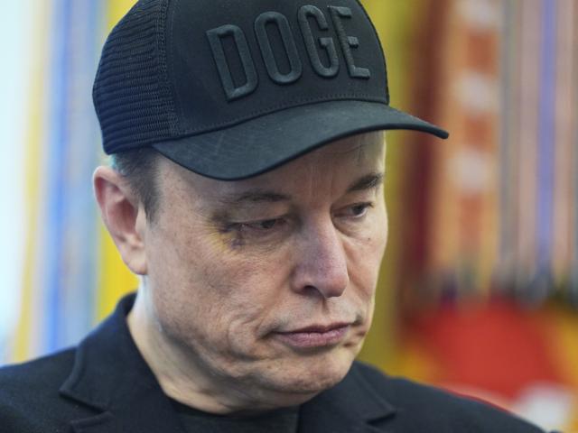 Elon Musk attends news conference with President Trump in the Oval Office of the White House, May 30, 2025, in Washington. (AP Photo/Evan Vucci)
