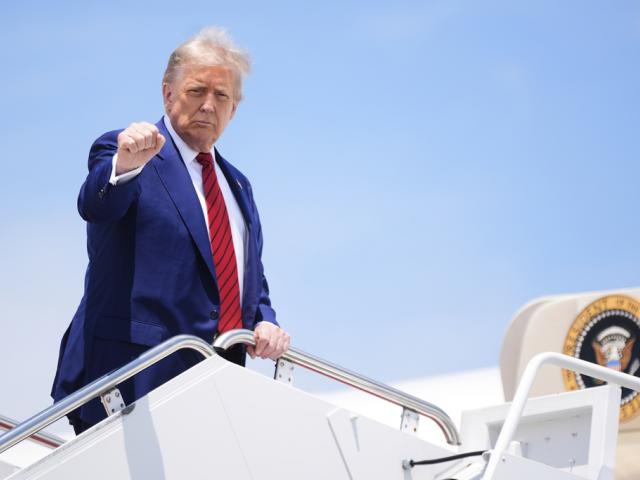 President Donald Trump boards Air Force One at Joint Base Andrews, Md., Friday, June 20, 2025. (AP Photo/Manuel Balce Ceneta)