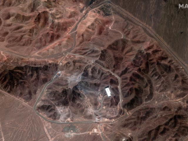 This satellite image provided by Maxar Technologies shows overview of Fordo enrichment facility in Iran, on June 29, 2025. (Maxar Technologies via AP)