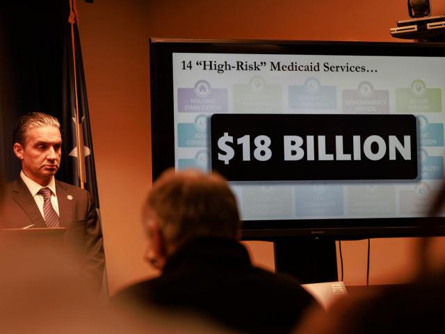 PHOTO: The U.S. Attorney's Office says half of Medicaid's $18B in claims paid to Minnesota programs may be fraudulent, Dec. 18, 2025, in Minneapolis. (Kerem Yücel/Minnesota Public Radio via AP)