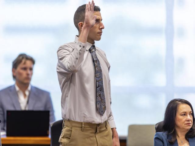 Brian Kohberger, charged in the murders of four University of Idaho students, appears at the Ada County Courthouse, Wednesday, July 2, 2025, in Boise, Idaho. (AP Photo/Kyle Green, Pool)