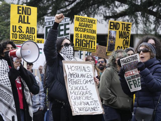 Anti-Israel Protesters gather in Washington, Nov. 24, 2023, in support of Palestinians. (AP Photo/Susan Walsh)