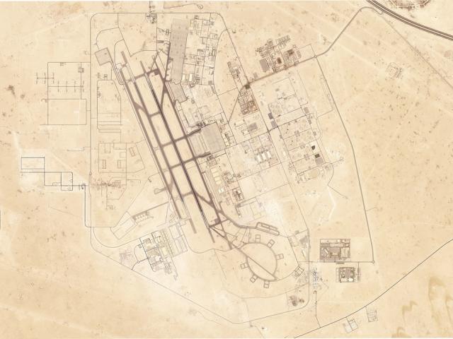This satellite image from Planet Labs PBC shows Al Udeid Air Base outside of Doha, Qatar, Sunday, June 15, 2025. (Planet Labs PBC via AP)