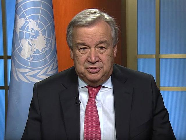 UN Secretary General António Guterres, Screen Capture