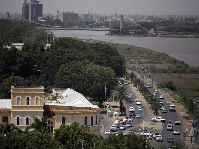 In this Sept. 21, 2021, file photo, traffic moves on a street in Sudan&#039;s capital Khartoum. (AP Photo/Marwan Ali, File)