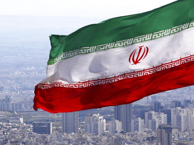 Iran&#039;s national flag waves in Tehran, Iran, March 31, 2020. AP Photo.