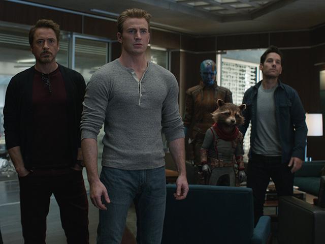 Chris Evans and Robert Downey, Jr. in Avengers: Endgame