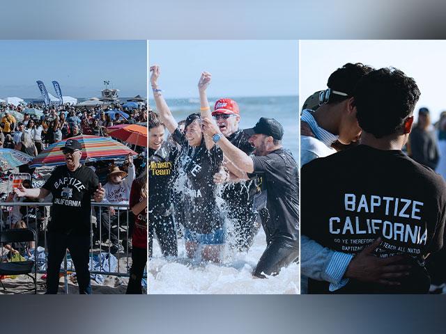 Mass baptisms in California (Credit: Baptize California via Facebook)