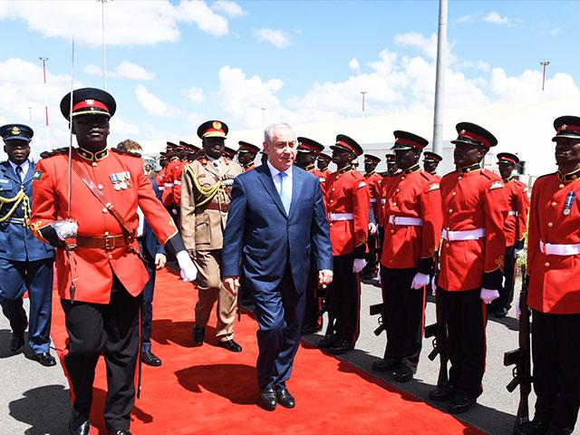 Israeli Prime Minister Benjamin Netanayhu Arrives in Nairobi, Photo, GPO