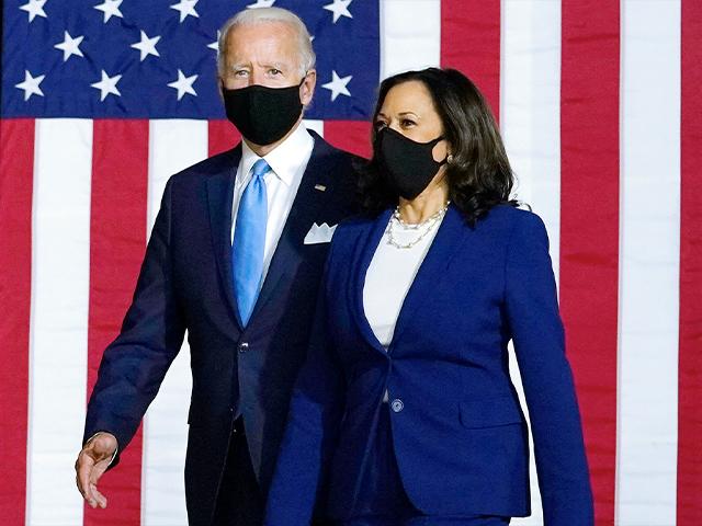 Democratic presidential candidate former Vice President Joe Biden and his running mate Sen. Kamala Harris, D-