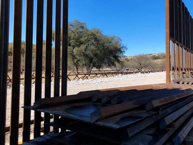 Biden halted border wall construction, leaving gaps in the fence. (Photo courtesy: Sen. James Lankford via Facebook)