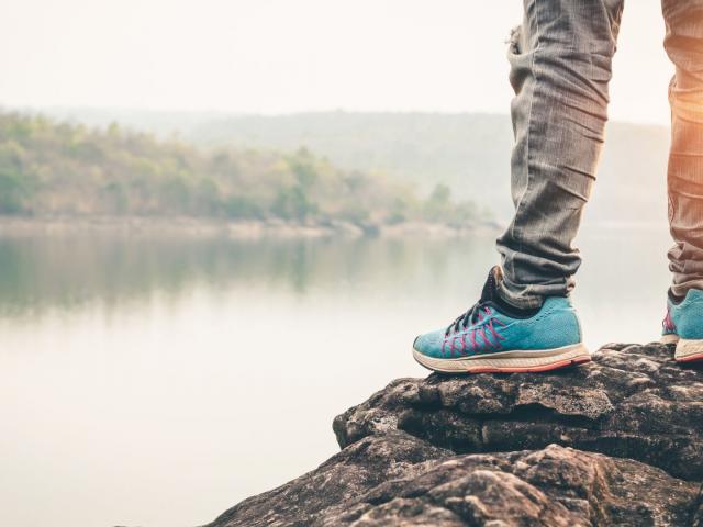 standing on a cliff