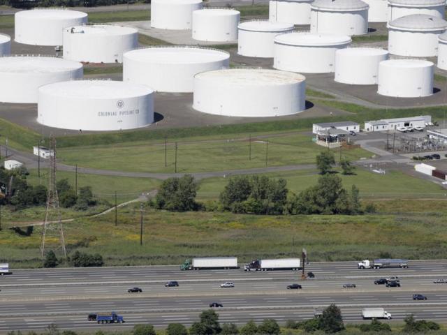Oil storage tanks owned by the Colonial Pipeline Company in Linden, N.J. (AP Photo/Mark Lennihan, File)