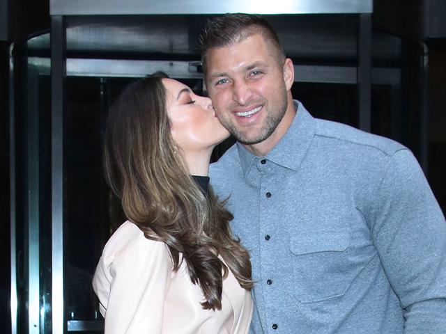 Tim Tebow and Demi-Leigh Tebow on November 22, 2023 in New York City. (Credit: RW/MediaPunch /IPX)
