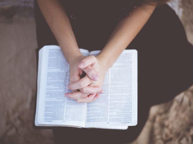 praying over bible