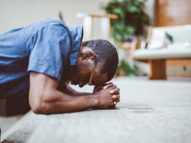 praying at the altar