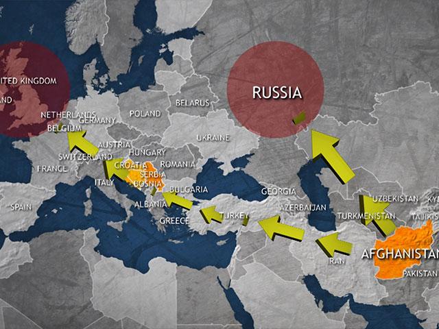 Heroin routes, CBN News image