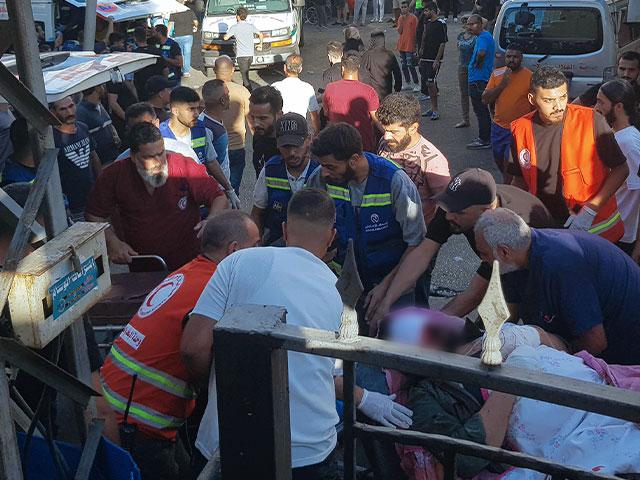 Civil Defense first-responders carry a man who was wounded after his handheld pager exploded, in the southern port city of Sidon, Lebanon, Tuesday, Sept. 17, 2024.(AP Photo)