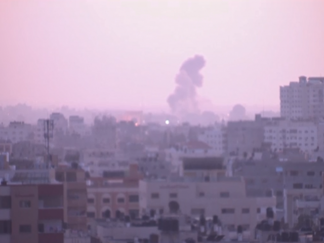 AP: Pillar of smoke in Gaza after Israeli airstrike