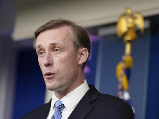 White House national security adviser Jake Sullivan speaks during the daily briefing at the White House in Washington, Monday, Aug. 23, 2021. (AP Photo/Susan Walsh)