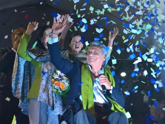 Lenín Moreno del partido Alianza País.
