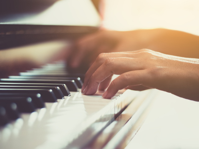 someone playing the piano