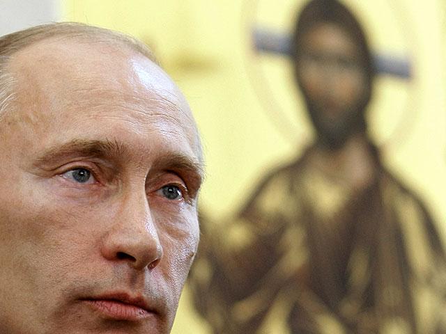 Russian Prime Minister Vladimir Putin visits the &quot;Savior Not-Made-By-Hands&quot; church complex (AP Photo/RIA Novosti, Alexei Nikolsky, Pool)