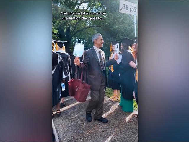 Viral Video from Regent University graduation (TikTok screen capture)