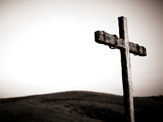 cross on a hill