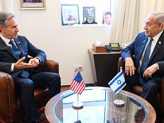 Prime Minister Benjamin Netanyahu meeting with U.S. Secretary of State Antony Blinken, at the Prime Minister&#039;s Office in Jerusalem. Photo Credit: Haim Zach (GPO).