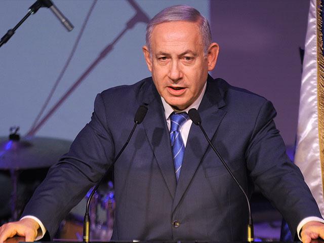 Israeli Prime Minister Benjamin Netanyahu speaks at the annual Government Press Office (GPO) New Years Toast. Photo: CBN News, Jonathan Goff