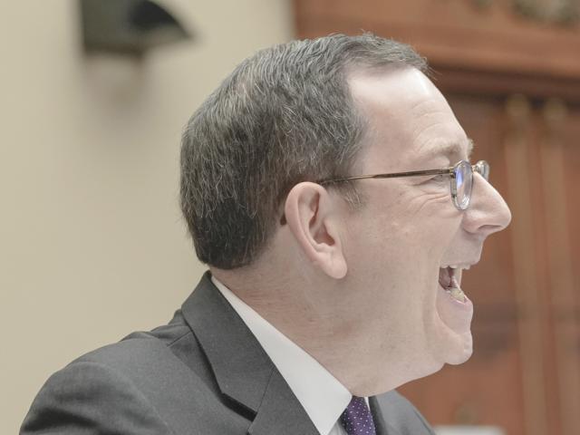 Northwestern University President Michael Schill testifies during a House hearing on pro-Palestinian protests on college campuses, May 23, 2024. (AP Photo/Mariam Zuhaib)