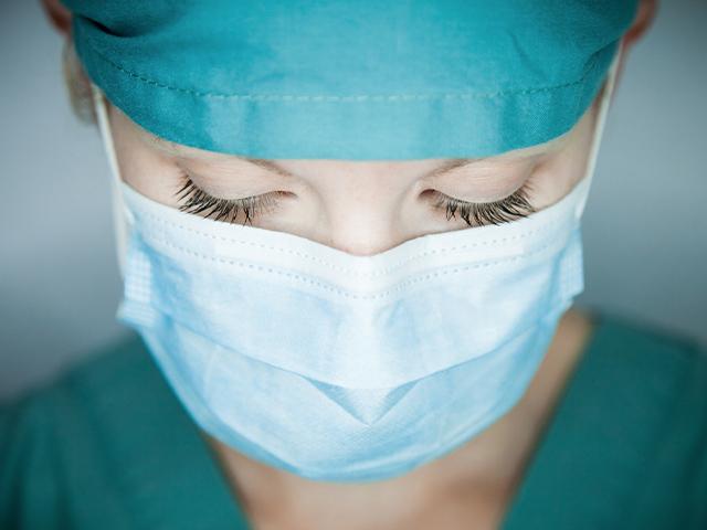 nurse wearing a surgical mask