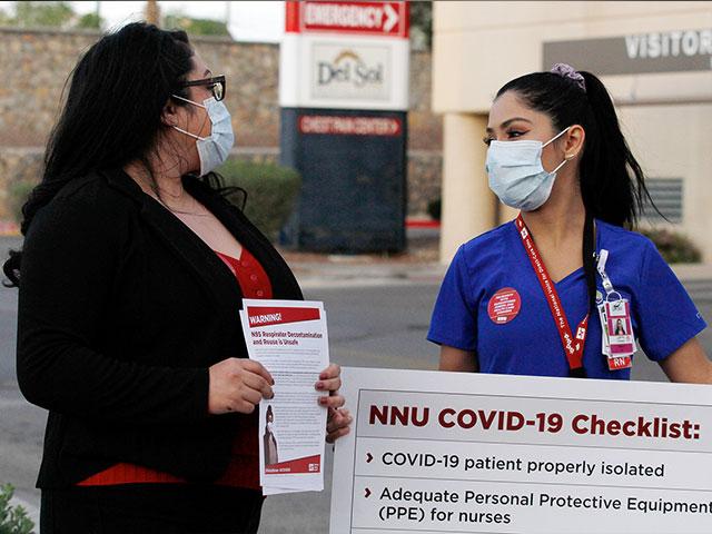 Nurses at the Las Palmas Del Sol Medical Center in El Paso, Texas.(AP Photo/Cedar Attanasio)